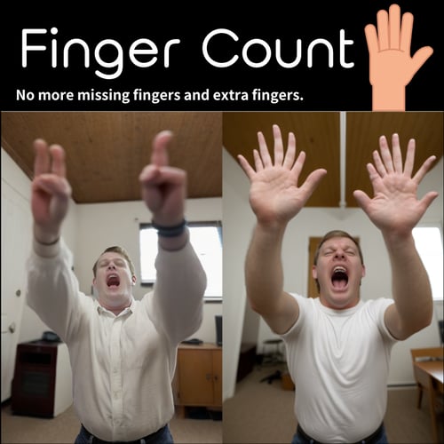 Finger Count Slider SD15 (Increase/Decrease Finger Number) by NextMeal on Tensor.Art