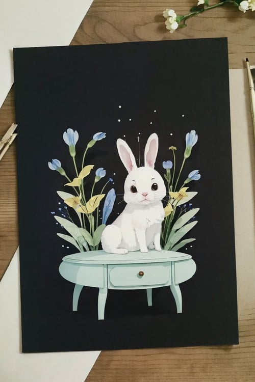 小清新手账风格-文艺范画作展示构图 by 呆呆鹿 on Tensor.Art