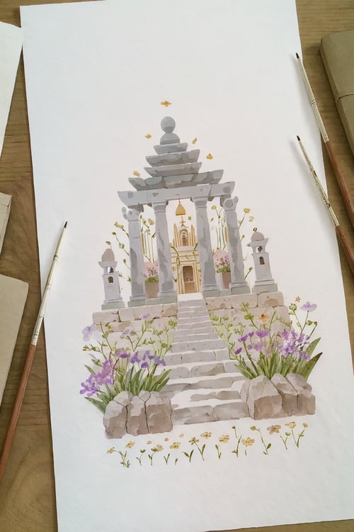 小清新手账风格-文艺范画作展示构图 by 呆呆鹿 on Tensor.Art