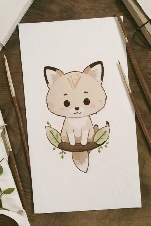 小清新手账风格-文艺范画作展示构图 by 呆呆鹿 on Tensor.Art
