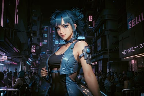 Not so Perfect - Blue Moon from Cyberpunk 2077 by Queen Domme Elsa on Tensor.Art