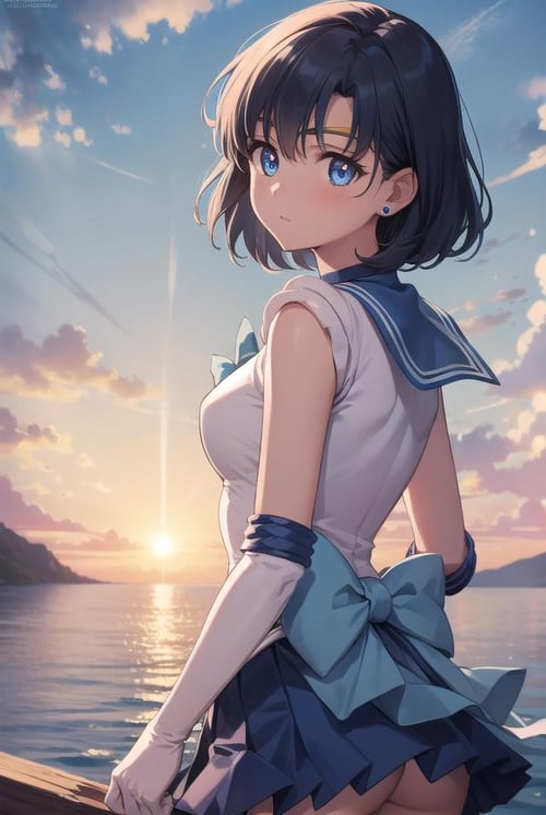 Ami Mizuno (水野 亜美) / Sailor Mercury (セーラーマーキュリー) - Sailor Moon (美少女戦士セーラームーン) - COMMISSION by Sol Eternelle on Tensor.Art