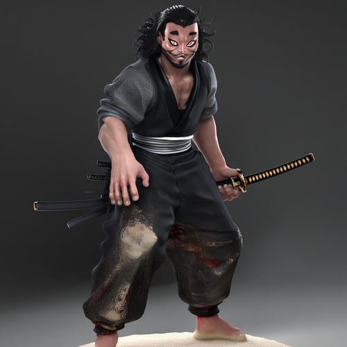 Miyamoto Musashi (Baki) by Patatum Studios on Tensor.Art