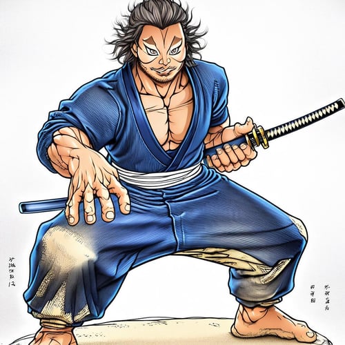 Miyamoto Musashi (Baki) by Patatum Studios on Tensor.Art