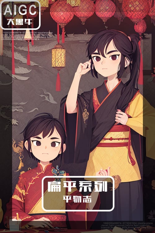 扁平系列|平物志 by 大黑牛AI on Tensor.Art