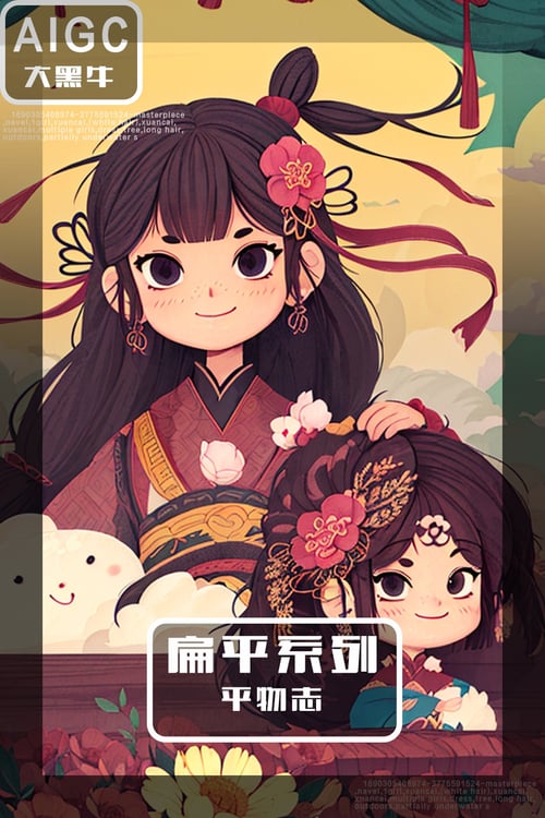 扁平系列|平物志 by 大黑牛AI on Tensor.Art