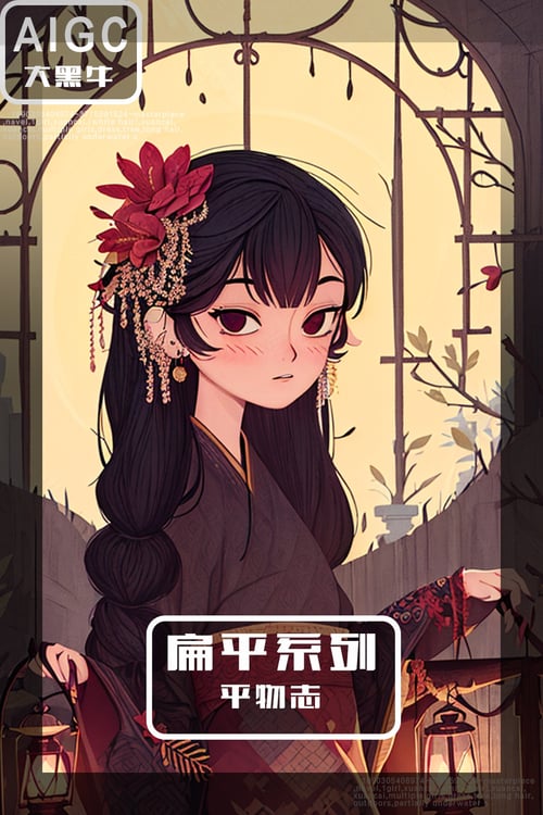 扁平系列|平物志 by 大黑牛AI on Tensor.Art