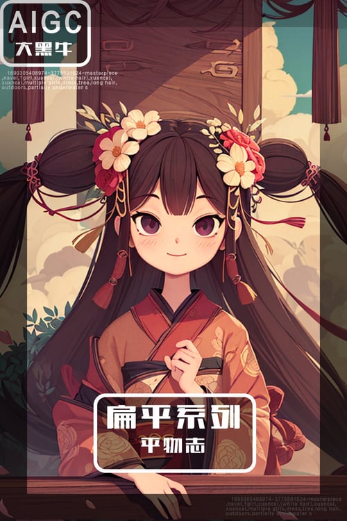 扁平系列|平物志 by 大黑牛AI on Tensor.Art