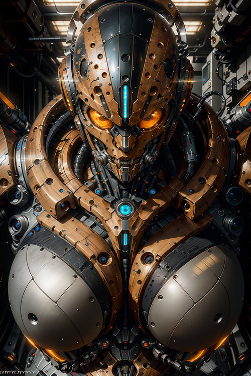 增加疯狂的机甲元素细节 robot details by getphat on Tensor.Art
