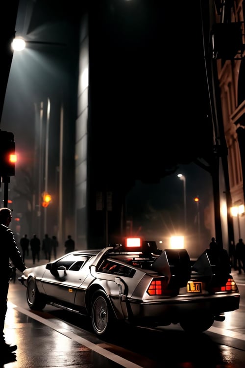 A Random "Back to the Future" DeLoRean by Devildonia on Tensor.Art