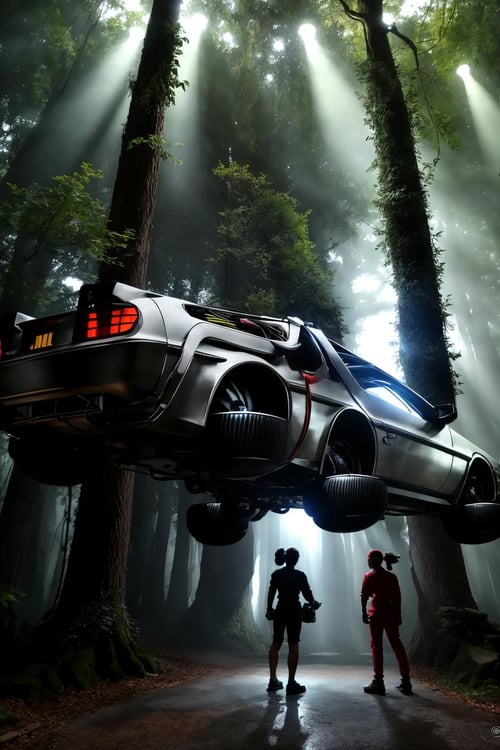 A Random "Back to the Future" DeLoRean by Devildonia on Tensor.Art