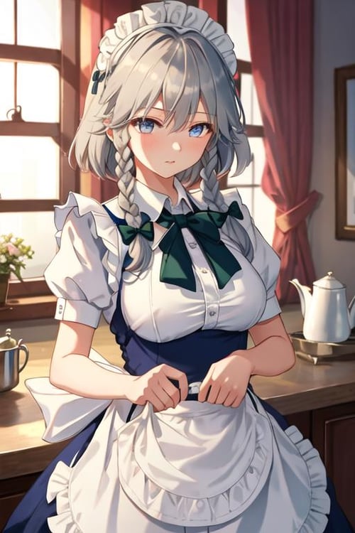izayoi_sakuya/いざよいさくや/十六夜咲夜/이자요이사쿠야 (Touhou) by ishiwatafox117 on Tensor.Art