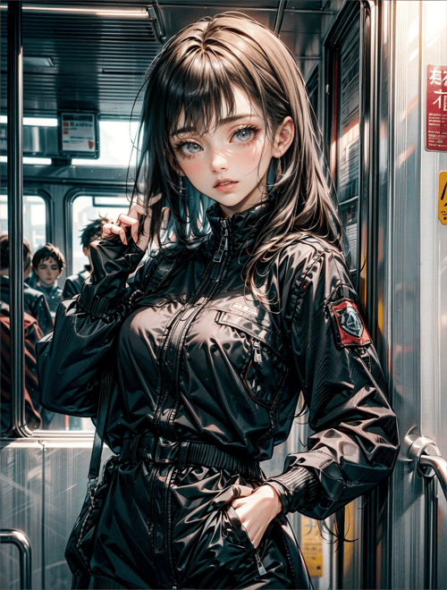 <全网首发—皮衣质感，电车女神Metro cool sister> by 盒子 on Tensor.Art