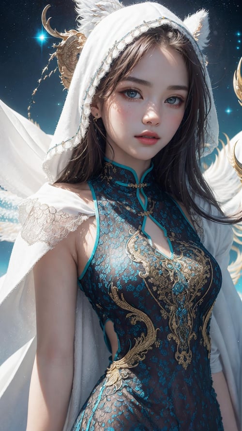 Tutu’s sexy uniform (lace semi-transparent cheongsam)/图图的情趣制服(蕾丝半透旗袍) by zhaotutu on Tensor.Art