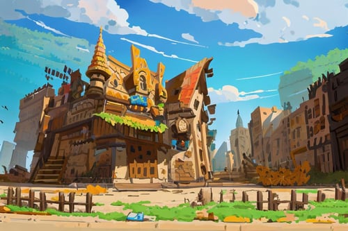 TR-Game Architecture Landscape by Tasty-Rice on Tensor.Art