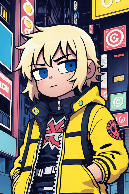 Bryan Lee O'Malley - Scott Pilgrim - Art Style LORA by Konan on Tensor.Art