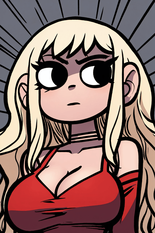 Bryan Lee O'Malley - Scott Pilgrim - Art Style LORA by Konan on Tensor.Art
