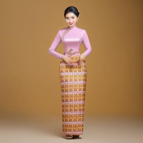 Myanmar Traditional wedding outfits by BurmeseAi on Tensor.Art