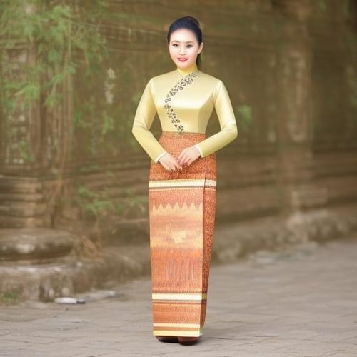 Myanmar Traditional wedding outfits by BurmeseAi on Tensor.Art