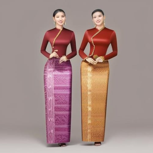 Myanmar Traditional wedding outfits by BurmeseAi on Tensor.Art