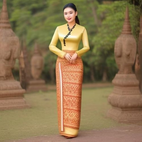 Myanmar Traditional wedding outfits by BurmeseAi on Tensor.Art