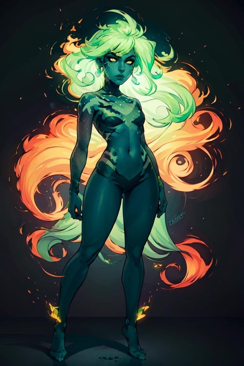 Fiery Hair (Concept) by Citron Legacy on Tensor.Art