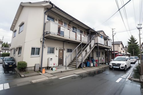 日本のアパート / Wooden apartment commonly seen in Japan SD15 by swingwings on Tensor.Art