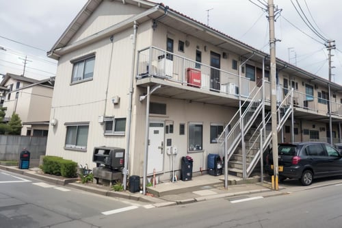 日本のアパート / Wooden apartment commonly seen in Japan SD15 by swingwings on Tensor.Art