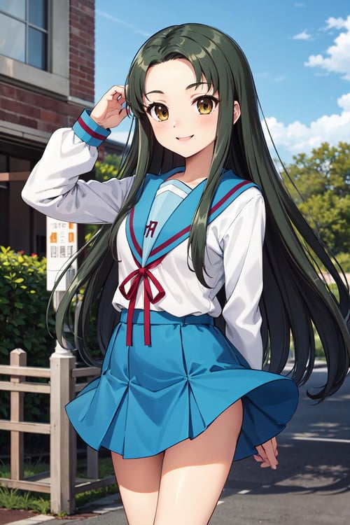 鶴屋さん Tsuruya/涼宮ハルヒの憂鬱 The Melancholy of Haruhi Suzumiya by AI_popai on Tensor.Art