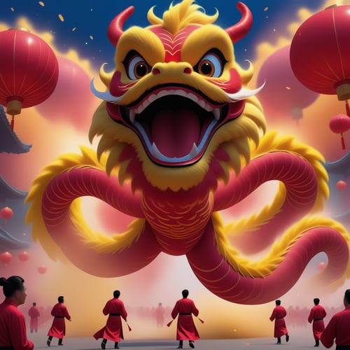 #DRAGONYEAR dragon dance by JiroJohn558192 on Tensor.Art
