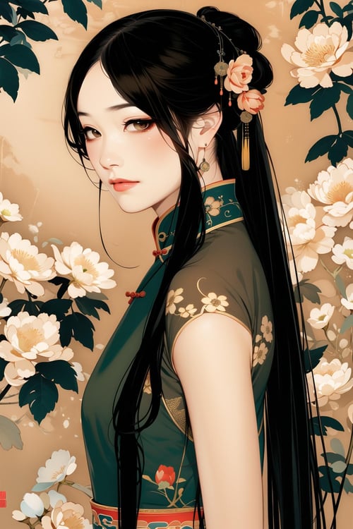 【复古插画】人物画像复古海报2.5d画风 by 卷儿 丨 AiCC on Tensor.Art