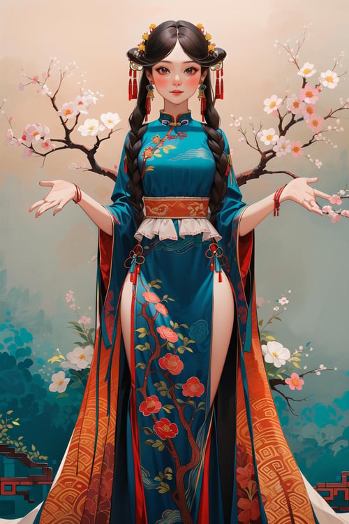 【卡通插画】花花世界高饱和度插画lora by 卷儿 丨 AiCC on Tensor.Art
