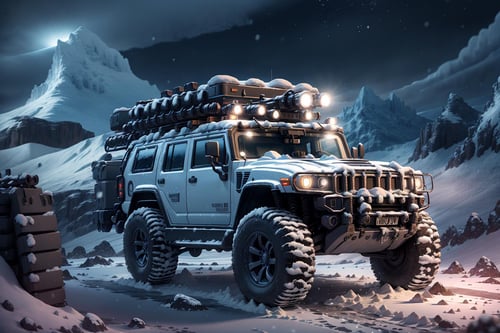 Modified off-road vehicles big white bear SUV（改装越野大白熊）LoRa by Mr.A on Tensor.Art