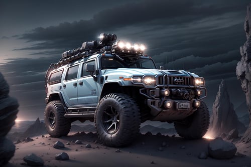 Modified off-road vehicles big white bear SUV（改装越野大白熊）LoRa by Mr.A on Tensor.Art