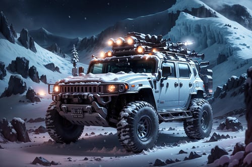 Modified off-road vehicles big white bear SUV（改装越野大白熊）LoRa by Mr.A on Tensor.Art