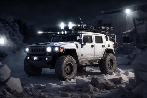 Modified off-road vehicles big white bear SUV（改装越野大白熊）LoRa by Mr.A on Tensor.Art