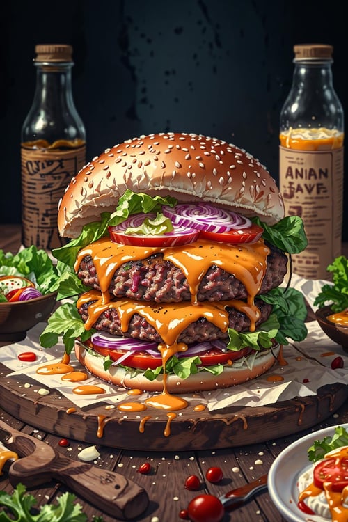 Burger photo food（汉堡照片）LoRa by Mr.A on Tensor.Art