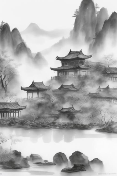 Chinese Ink Painting style LoRa（中国水墨风） by Mr.A on Tensor.Art