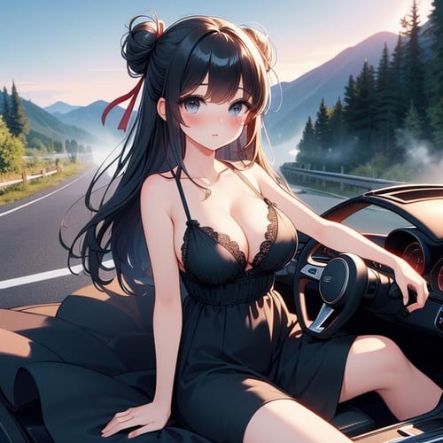 girl like mini car / driving cabrio by 鬼畫符 on Tensor.Art
