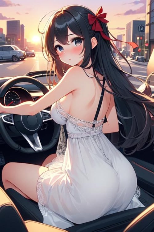 girl like mini car / driving cabrio by 鬼畫符 on Tensor.Art