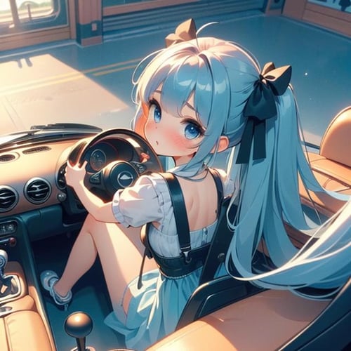 girl like mini car / driving cabrio by 鬼畫符 on Tensor.Art