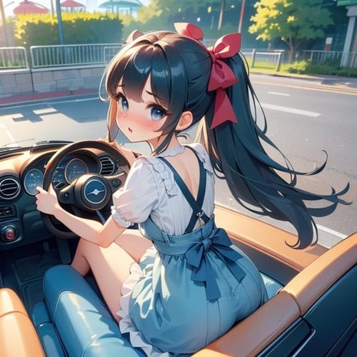 girl like mini car / driving cabrio by 鬼畫符 on Tensor.Art