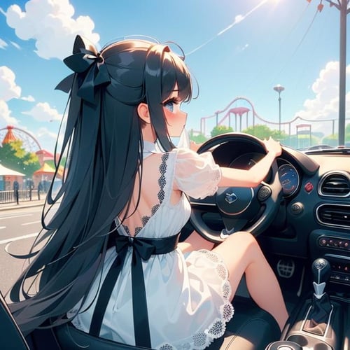 girl like mini car / driving cabrio by 鬼畫符 on Tensor.Art