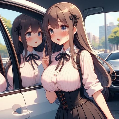 girl like car glass / showcase glass by 鬼畫符 on Tensor.Art