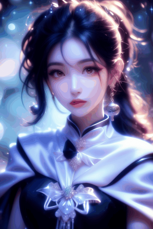 新月修饰，脸型，发型，美颜 by 新月照澄湾 on Tensor.Art
