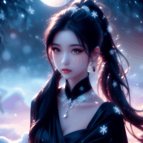 新月修饰，脸型，发型，美颜 by 新月照澄湾 on Tensor.Art