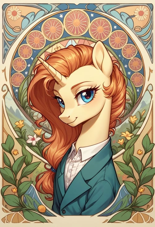 Art Nouveau [Pony] by MassBrainImpact on Tensor.Art