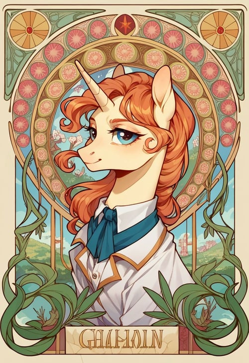 Art Nouveau [Pony] by MassBrainImpact on Tensor.Art