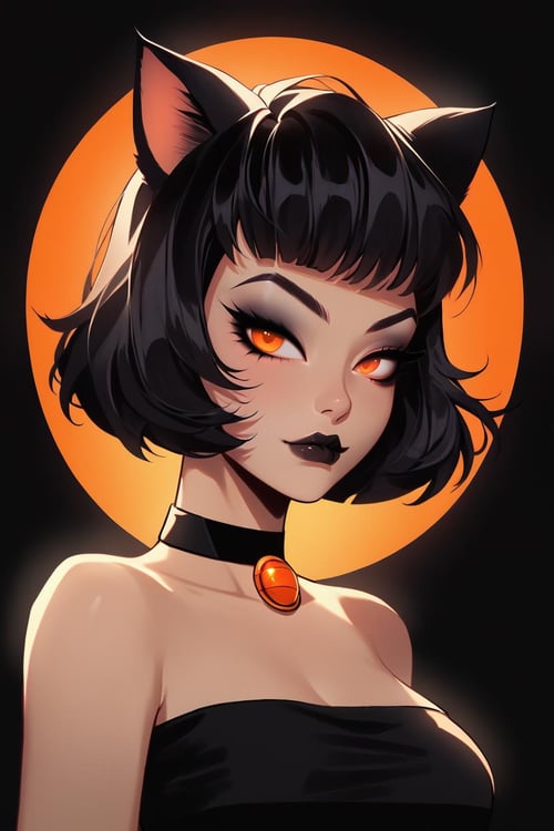 Minimalistic Style | 黒猫 (Kuro Citron Anime Treasure) [Pony Style] by Citron Legacy on Tensor.Art