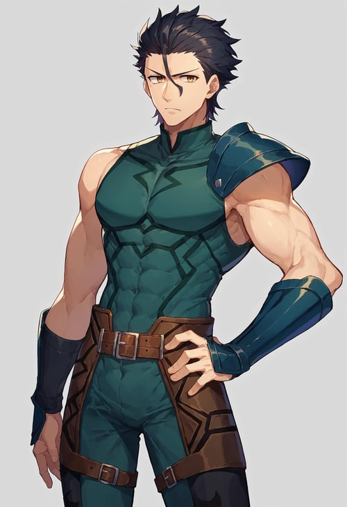 (PonyXL) Diarmuid Ua Duibhne (Saber + Lancer) Fate | ディルムッド・オディナ | 迪尔姆德·奥迪那 by Akiseki on Tensor.Art